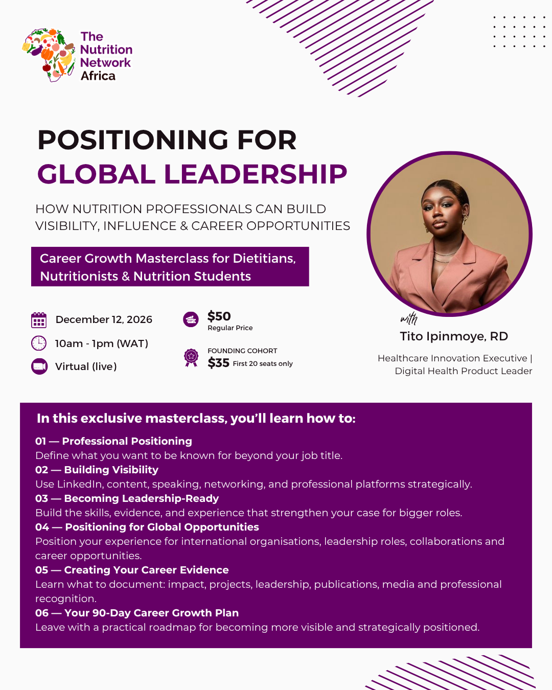 Positioning for Global Leadership masterclass flyer
