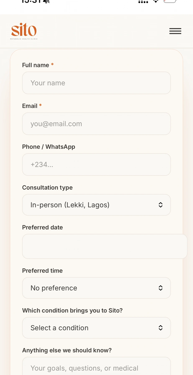 Simple consultation booking